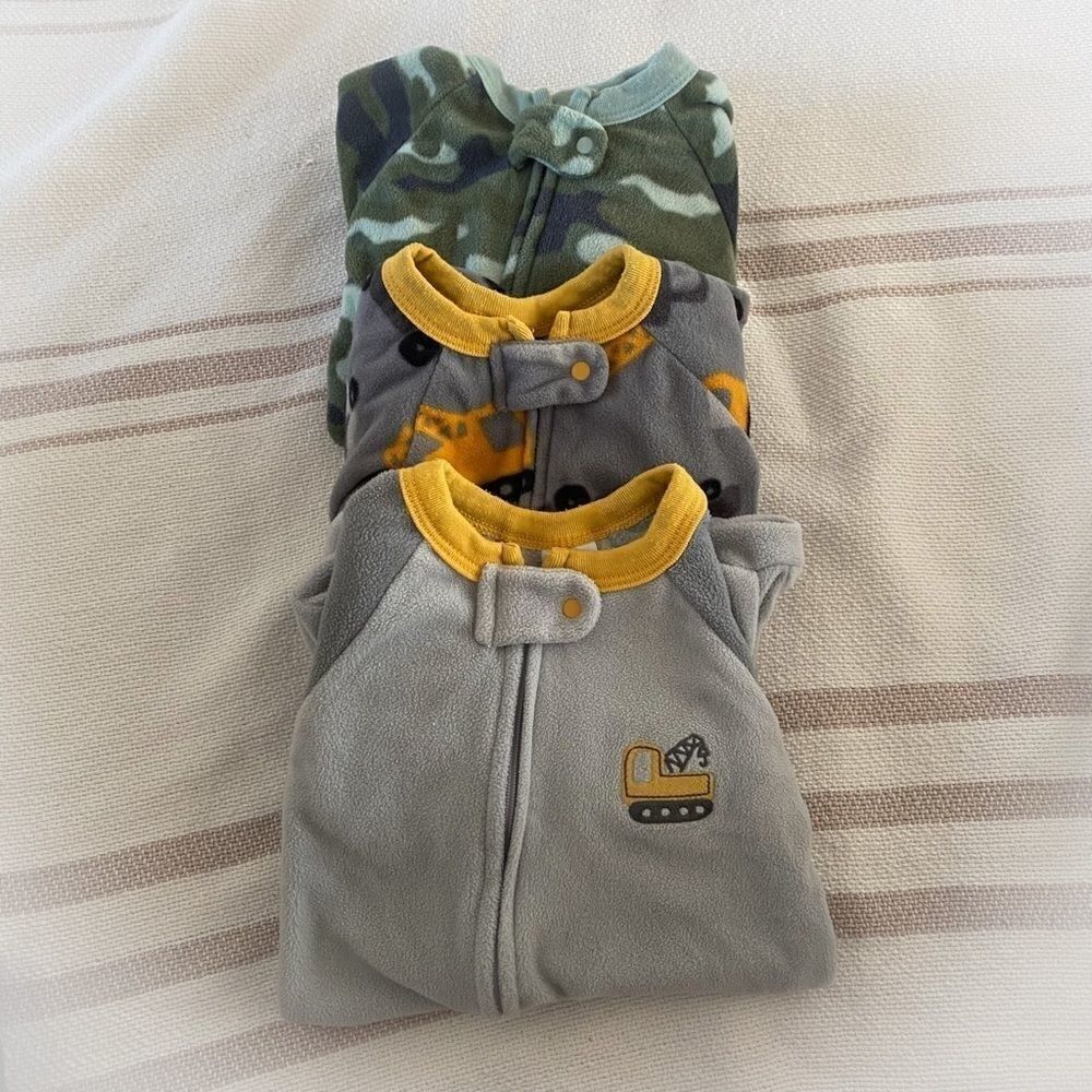 Gerber 3-pack Fleece Sleeper Pajamas